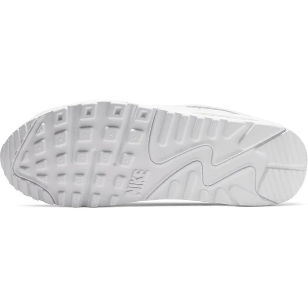 Men's Size 8.5 -  Nike Air Max 90 White / Wolf Grey (CN8490 100) ((NO LID))